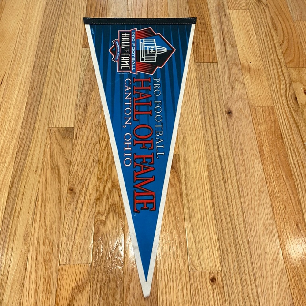 Vintage 1996 Pro Football Hall Of Fame Football Canton Ohio Pennant 18 Inches